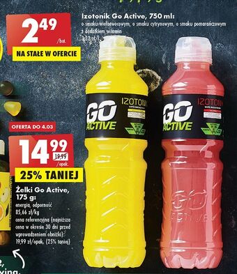 Biedronka Napój izotoniczny cytrynowy go active oferta