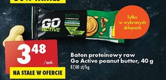 Biedronka Baton proteinowy peanut butter go active oferta