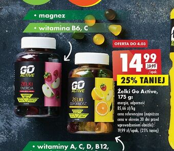 Biedronka Żelki na odporność go active oferta