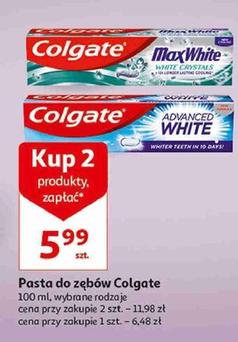 Auchan Pasta do zębów white crystals colgate max white oferta