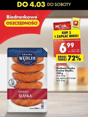 Biedronka Kiełbasa śląska kraina wędlin oferta