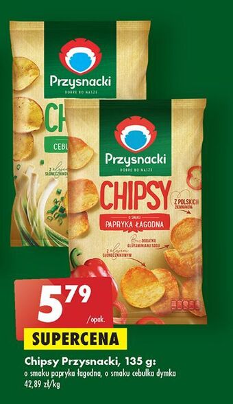Biedronka Chipsy cebulka dymka przysnacki oferta