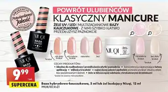 Biedronka Baza uv/led róż srebrny brokat niuqi oferta