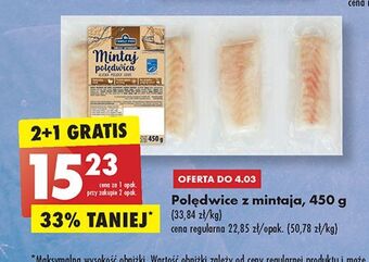 Biedronka Polędwice z mintaja family fish oferta