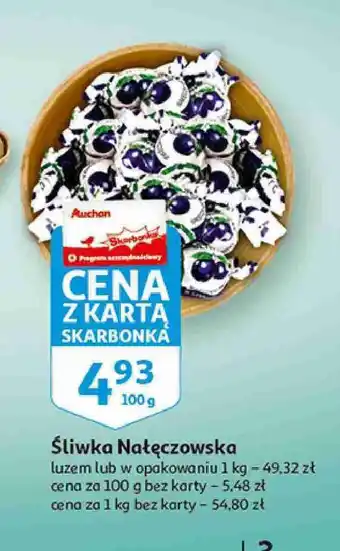 Auchan Cukierki solidarność śliwka nałęczowska oferta