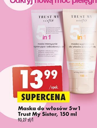 Maska 5w1 wygładzająca do włosów puszących się trust my sister