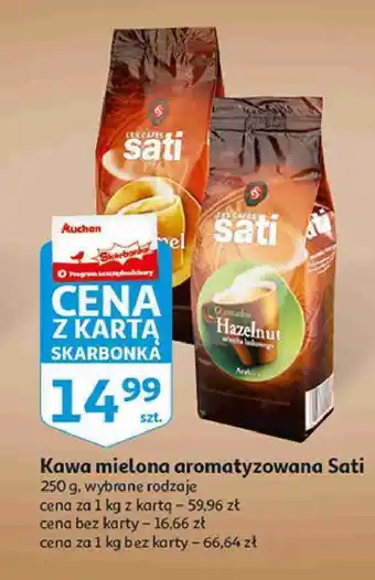 Auchan Kawa mielona o smaku orzechowym cafe sati oferta