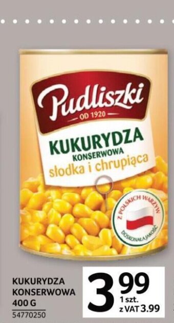 Selgros Pudliszki Kukurydza konserwowa 400g oferta