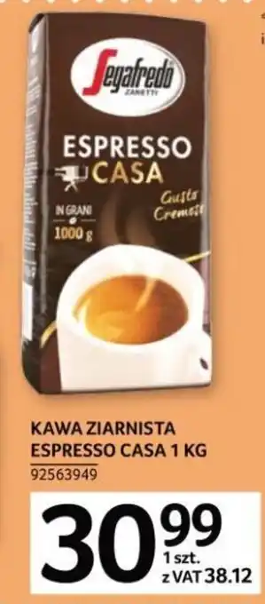 Selgros Segafredo Kawa Ziarnista Espresso Casa 1kg oferta