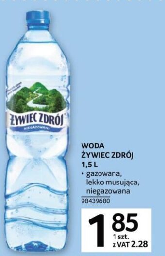 Selgros Żywiec Zdrój Woda 1,5l oferta
