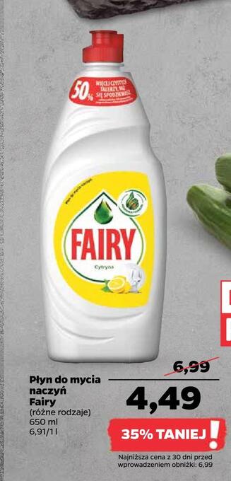 Netto Płyn do mycia naczyń fairy oferta