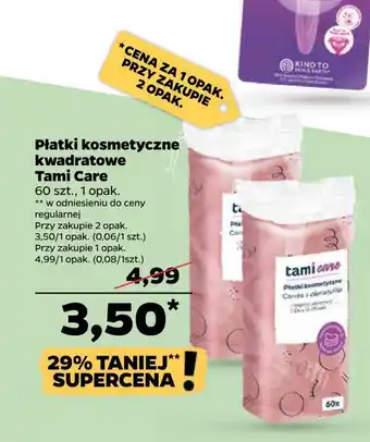 Netto Płatki kosmetyczne kwadratowe tami care oferta