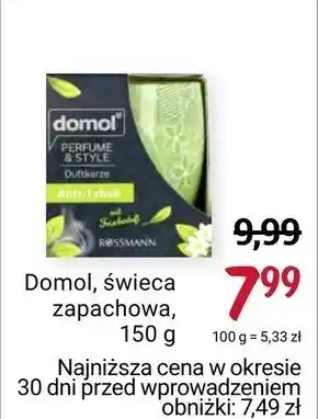 Rossmann Świeca zapachowa domol oferta