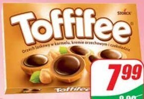 Dino Toffifee orzech laskowy w karmelu kremie orzechowym i czekoladzie 125 g (15 sztuk) oferta