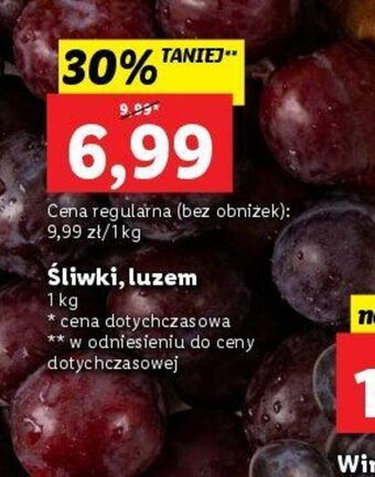 Lidl Śliwki 1kg oferta