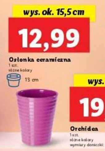Lidl Osłonka ceramiczna wys. ok. 15,5cm oferta