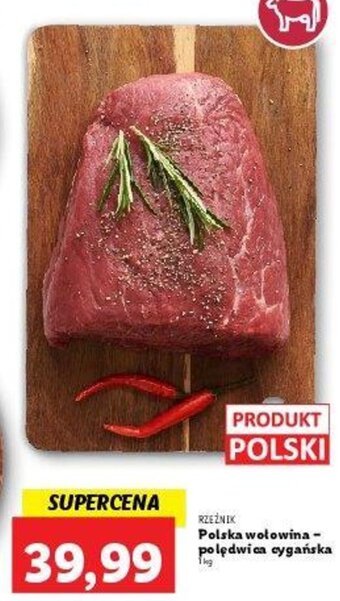 Lidl Rzeźnik Polska wołowina - polędwica cygańska 1kg oferta