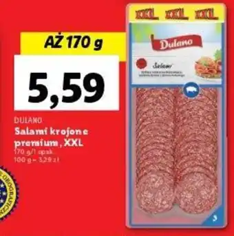 Lidl Dulano Salami krojone premium XXL 170g oferta