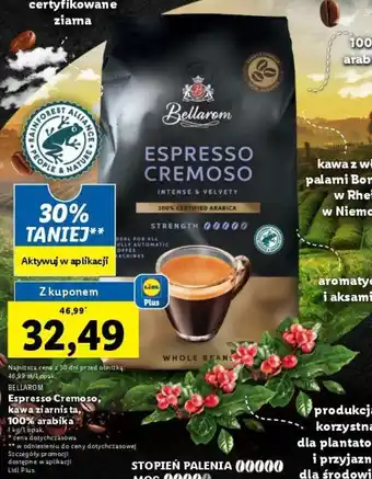 Lidl Bellarom Espresso Cremoso, kawa ziarnista, 100% arabika 1kg oferta