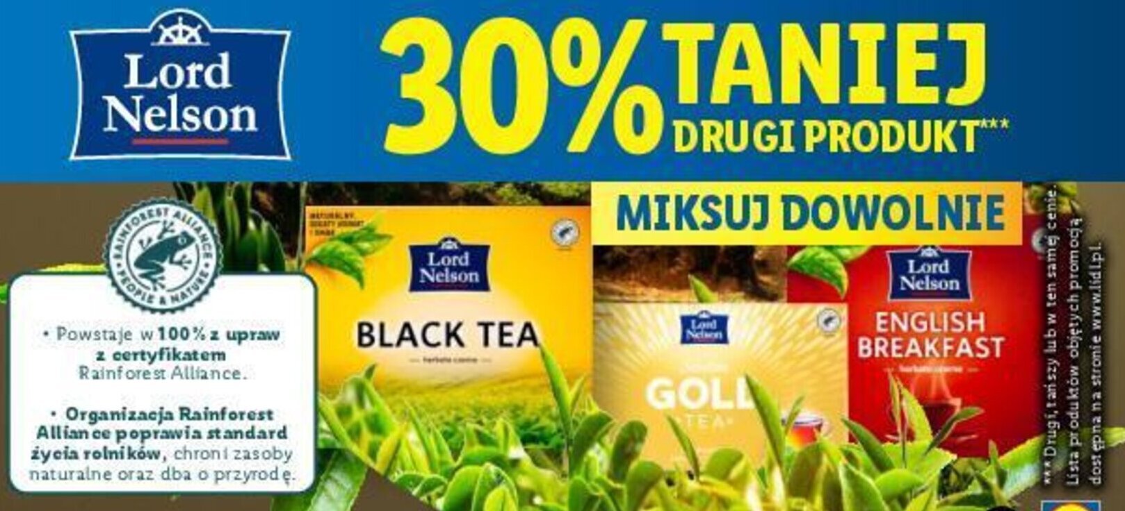 Promocja Lord Nelson wszystkie herbaty w Lidl