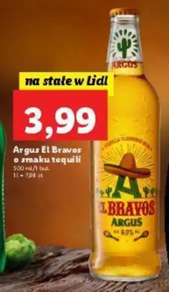 Lidl Argus El Brasvos Piwo o smaku tequili 500ml oferta