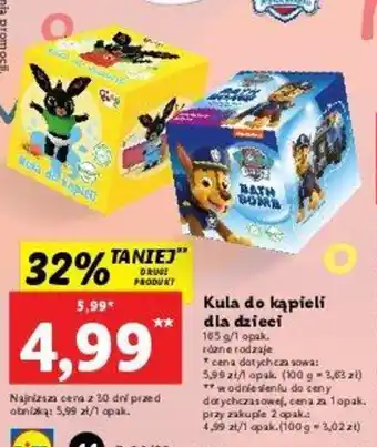Lidl Kula do kąpieli dla dzieci 165g oferta