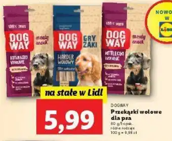 Lidl Dogway Przekąski wołowe dla psa 60g oferta