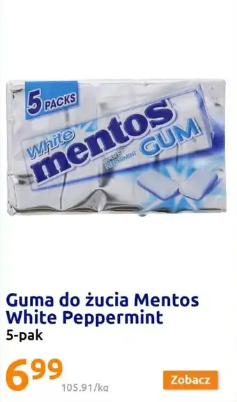 Action Mentos guma do żucia white peppermint 5pak oferta