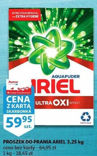Auchan Proszek do prania ultra oxi effect ariel aqua puder oferta