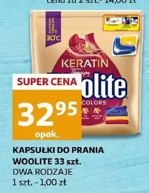 Auchan Kapsułki do prania mix colors woolite keratin oferta