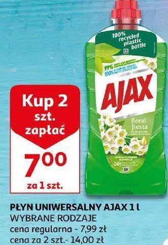 Auchan Płyn do mycia konwalie ajax floral fiesta oferta