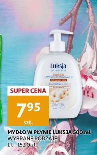 Auchan Mydło w płynie cotton milk & provitamin b5 luksja creamy soft oferta
