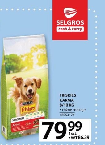 Selgros Friskies karma 8/10kg oferta