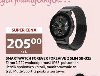 Auchan Smartwatch slim sb-325 czarny forever oferta