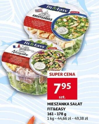 Auchan Mieszanka sałat amerykańska fit & easy oferta