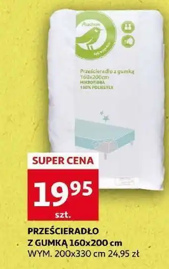 Auchan Prześcieradło białe policotton 160 x 200 cm auchan oferta
