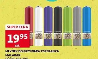 Auchan Młynek elektryczny malabara niebieski esperanza oferta