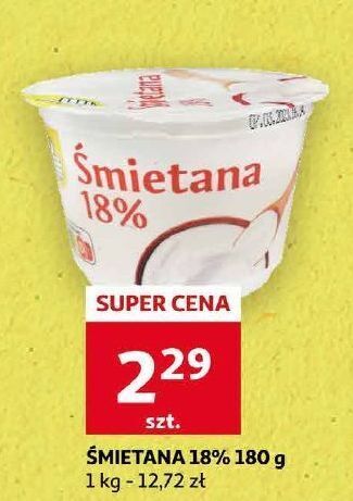 Auchan Śmietana 18 % podniesiony kciuk oferta