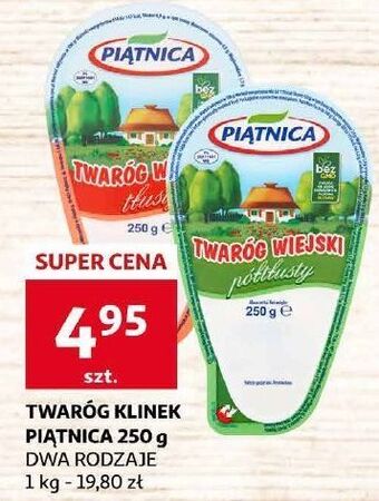 Auchan Twaróg półtłusty piątnica wiejski oferta
