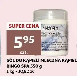 Auchan Sól do kąpieli mleczna kąpiel spa bingospa oferta