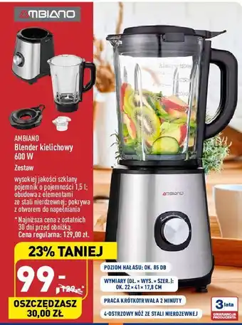 ALDI Blender kielichowy 600 w ambiano oferta