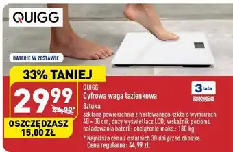 ALDI Waga łazienkowa cyfrowa quigg oferta