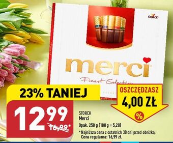 ALDI Bombonierka czerwona storck merci oferta