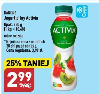 ALDI Jogurt truskawka-kiwi danone activia oferta