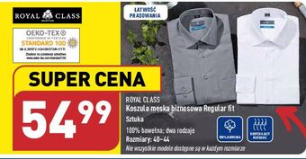 ALDI Koszula męska biznesowa regular fit 40-44 royal class oferta