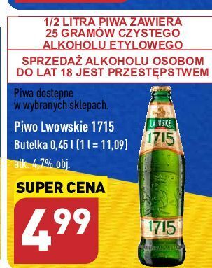 ALDI Piwo lwowskie 1715 oferta