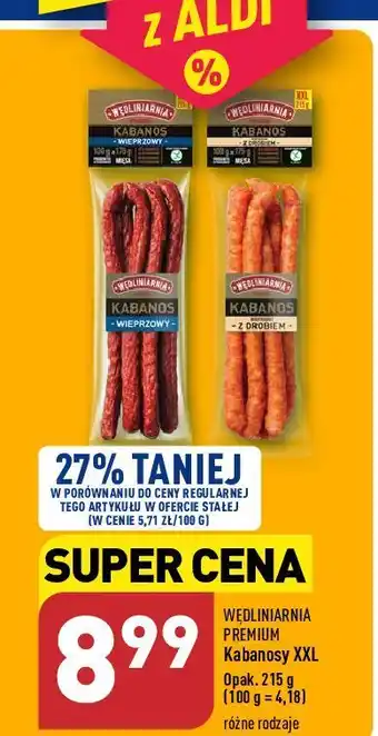 ALDI Kabanosy wieprzowo-drobiowe wędliniarnia premium oferta