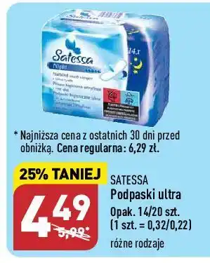 ALDI Podpaski ze skrzydełkami extra długie satessa oferta