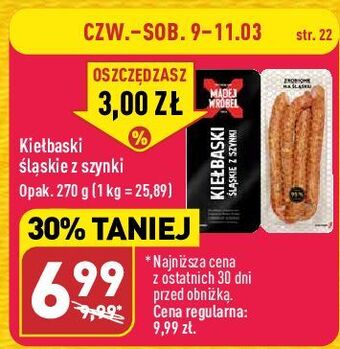 ALDI Kiełbaski śląskie z szynki madej & wróbel oferta