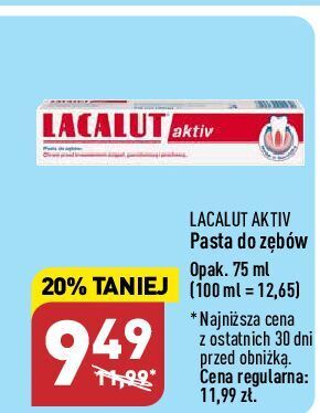 ALDI Pasta do zębów lacalut aktiv oferta